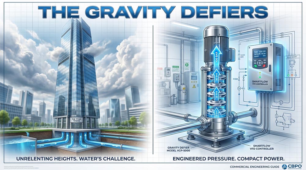 Вертикальные насосы в коммерческом дизайне