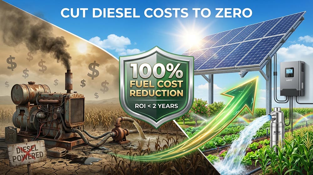 Сократите расходы на дизельное топливо до нуля с помощью солнечного орошения.