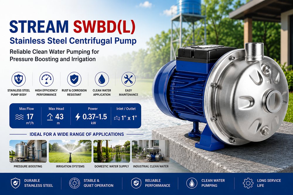 Stream SWBD(L): Центробежный насос из нержавеющей стали для воды