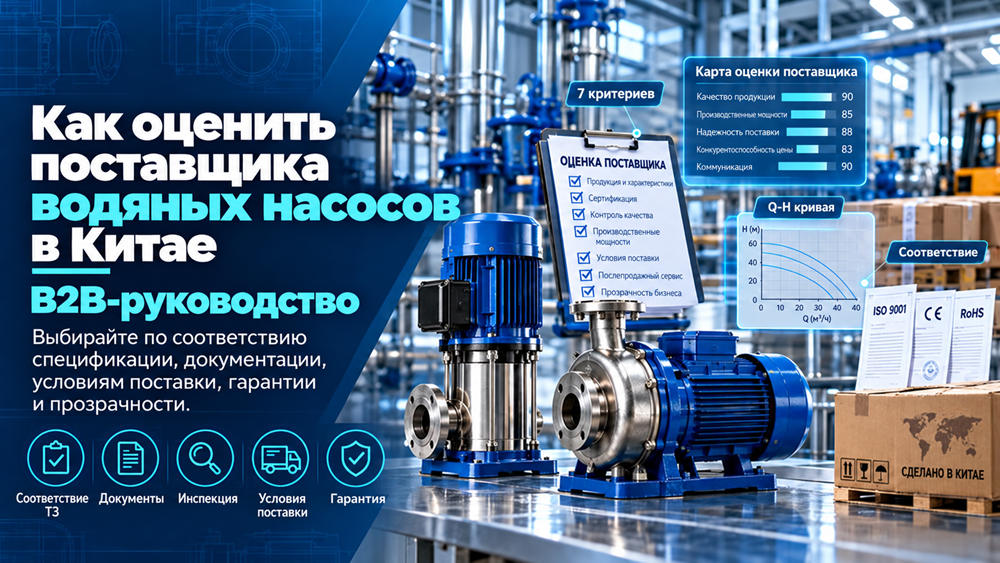 Как проверить поставщика водяных насосов из Китая