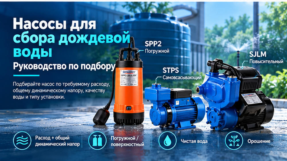 Как выбрать насос для сбора дождевой воды и полива сада