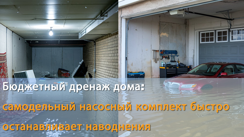 Доступная защита от наводнений: легкий насос и комплект для дренажа корзины