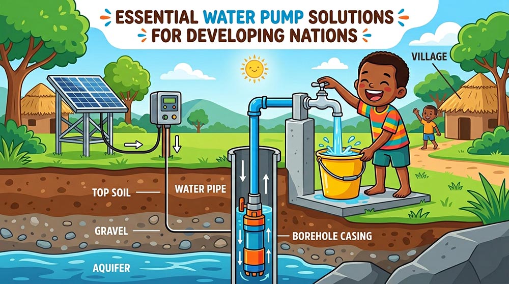 4 основных решения для водяных насосов в развивающихся странах